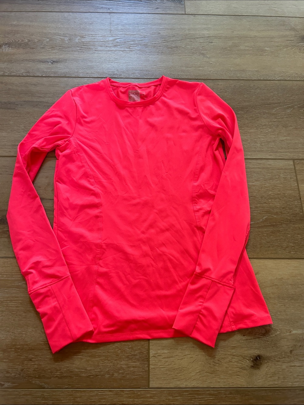 Lucky Brand Neon Pink Performance Long Sleeve Top - never worn